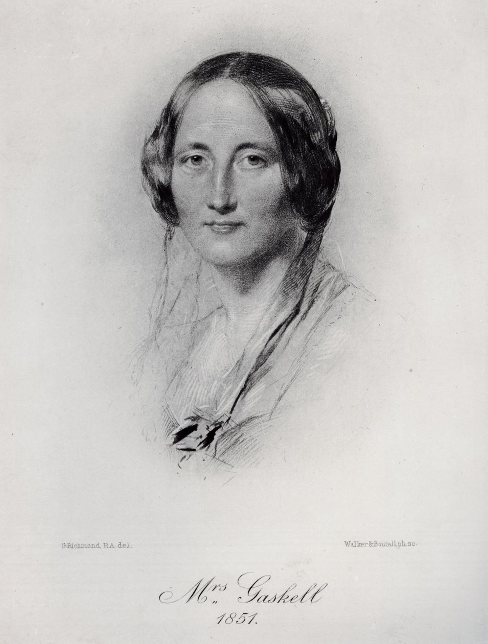 Elizabeth Cleghorn Gaskell（1810-65）（114001を参照） 作： ジョージ・リッチモンド