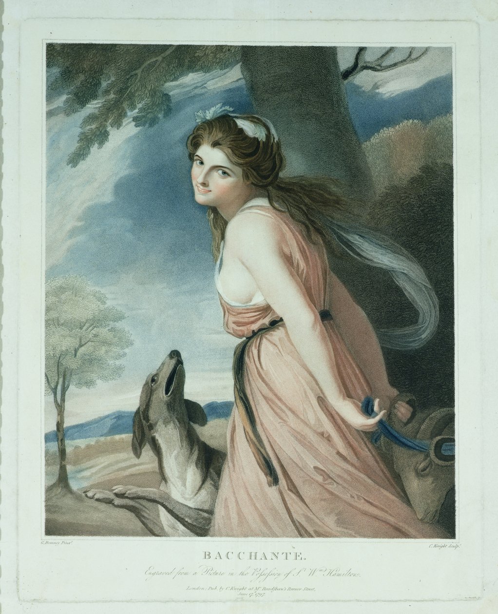 バッカンテ、刻印、パブ。チャールズナイト（1743-c.1826）、1797（点描彫刻） 作： ジョージ・ロムニー