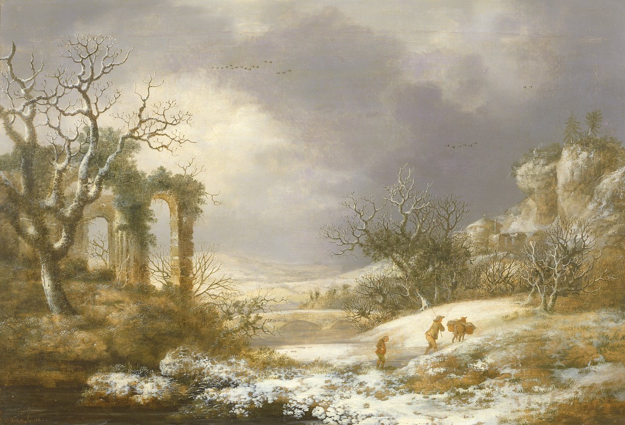 冬の風景、1750〜60年頃 作： ジョージ・スミス