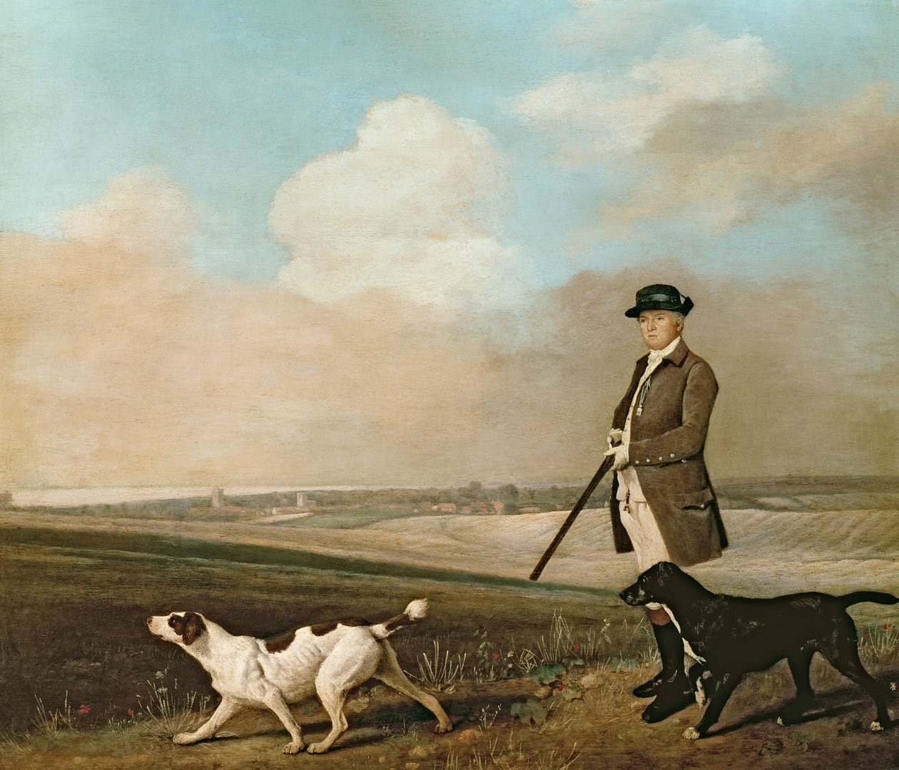 ジョンネルソープ卿、リンカンシャー州バートンフィールドでの犬との銃撃戦、1776年 作： ジョージ・スタッブス