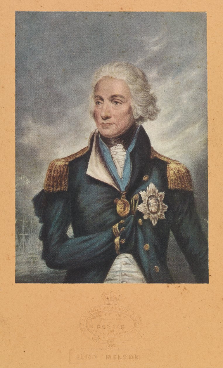ホレイショ・ネルソン（1758年～1805年） 作： ジョージ・バクスター