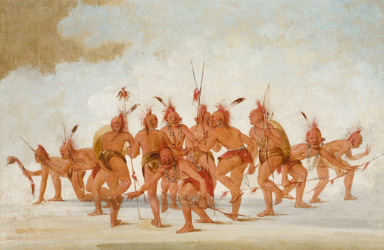 ディスカバリー ダンス、サック アンド フォックス、1835 ～ 1837 年。 作： ジョージ・カトリン