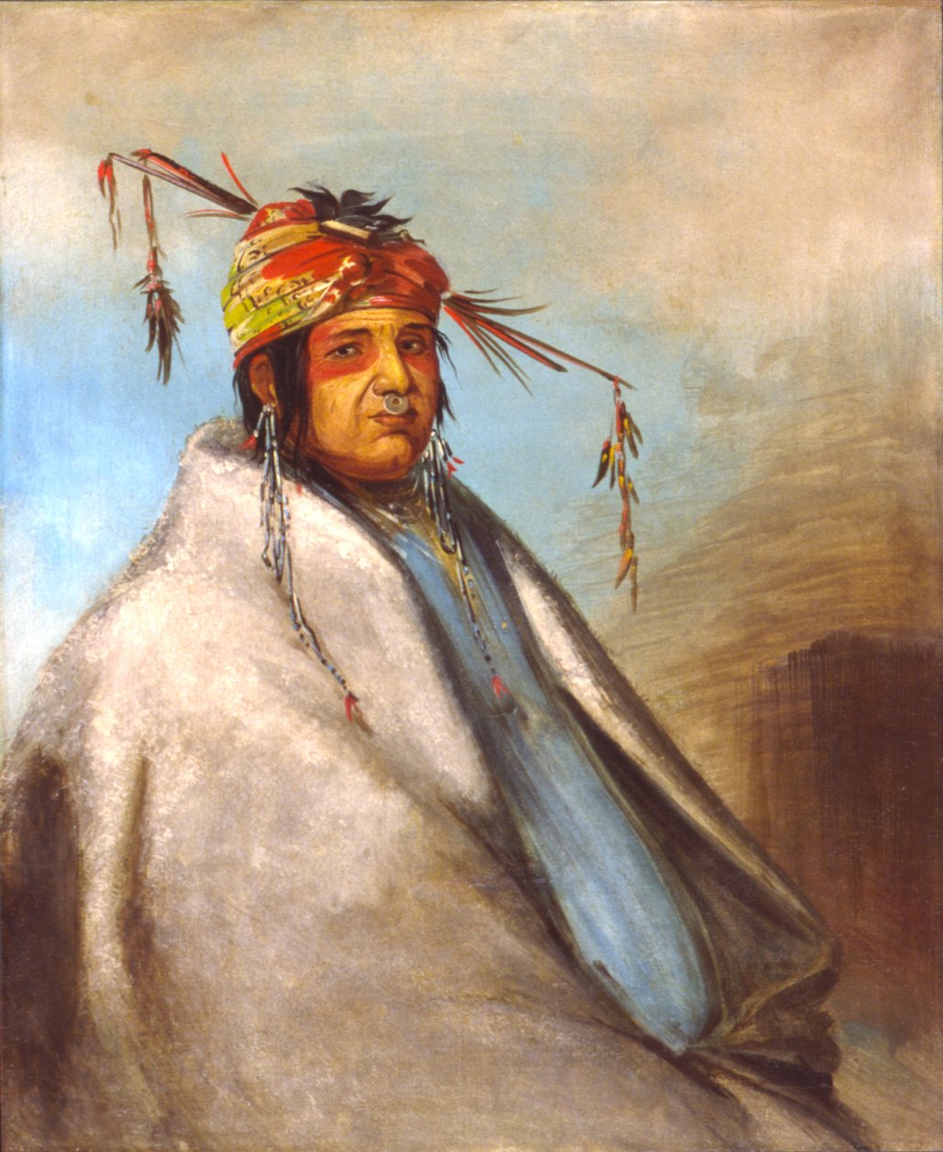 ノン・オン・ダ・ゴン、酋長、1830年。 作： ジョージ・カトリン