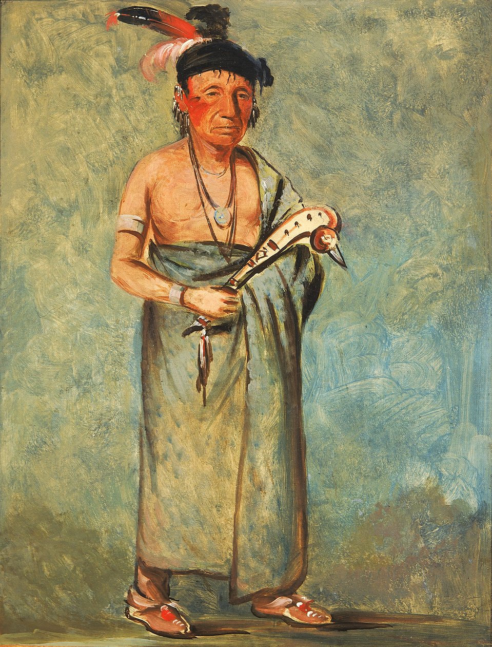 Span-e-o-née-kaw、スペイン人、1828年。 作： ジョージ・カトリン