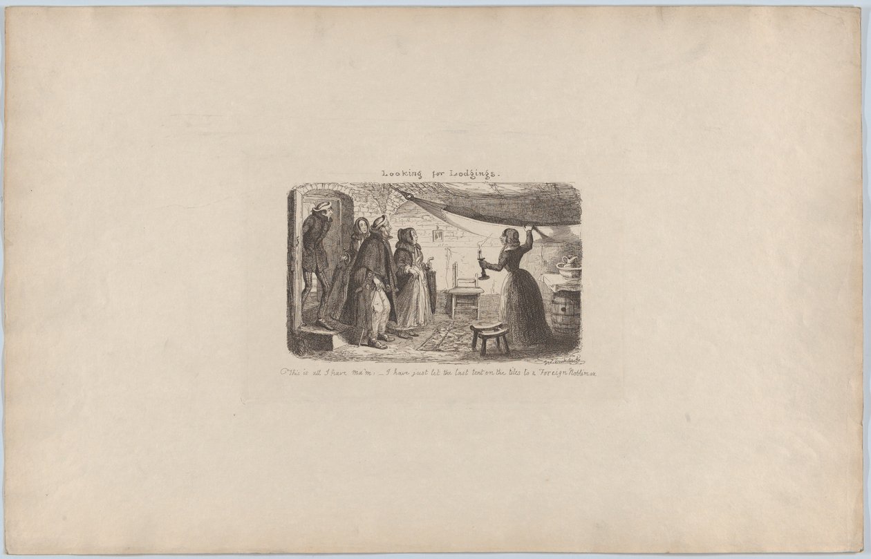 下宿探し, 1851., 1851. 作： ジョージ・クルクシャンク