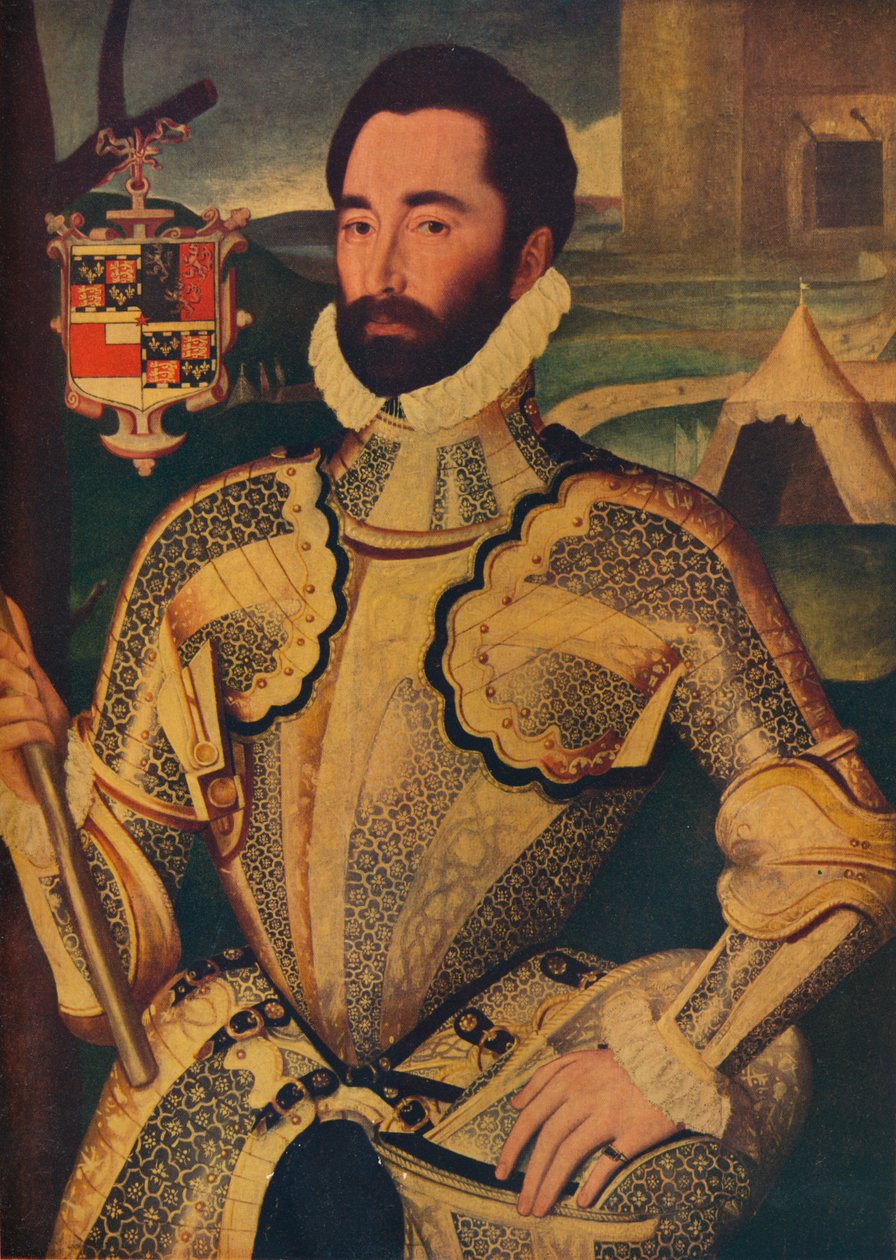 チャールズ・サマセット卿、c1566 作： ジョージ・ガワー