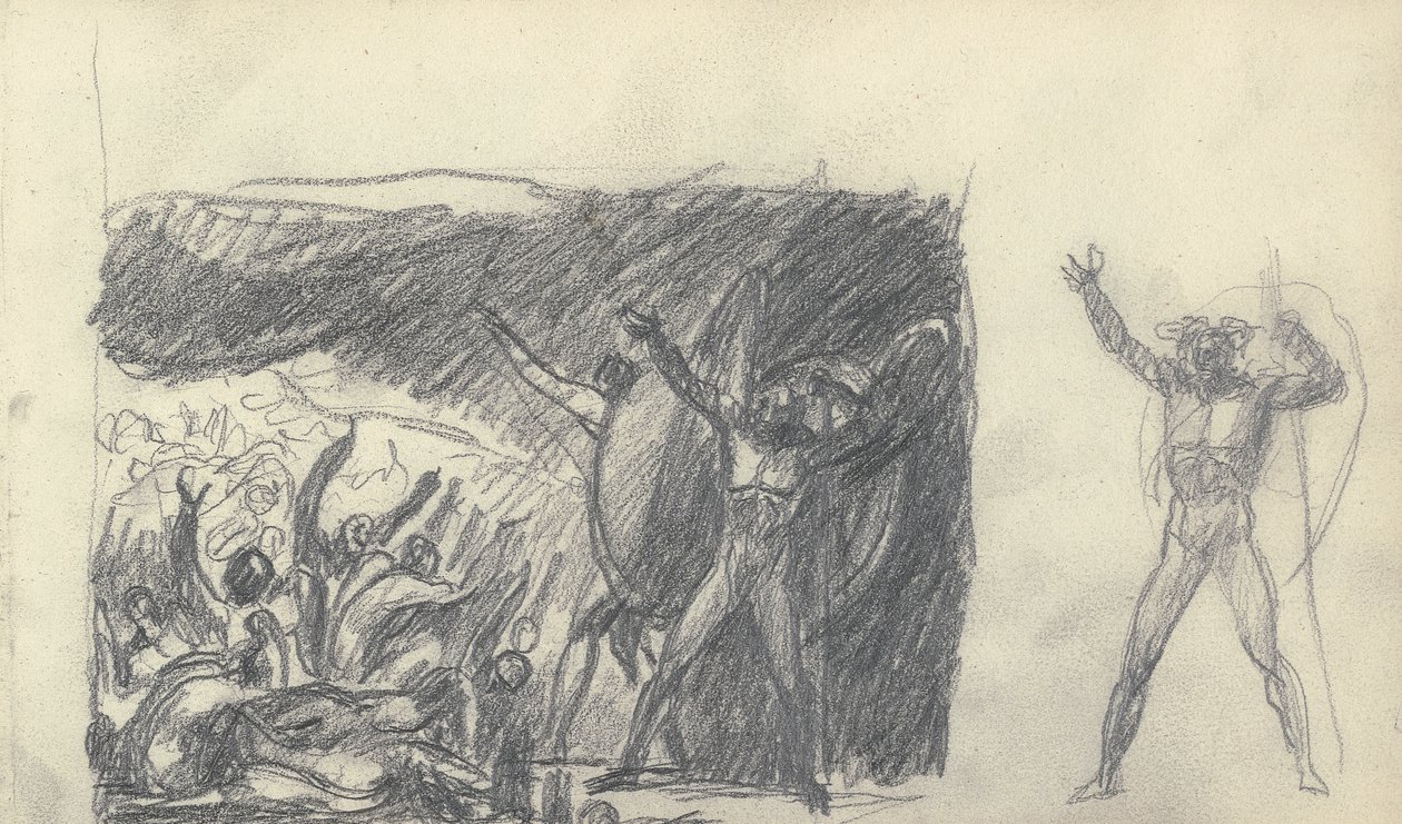 スケッチブックの描画 作： ジョージ・ロムニー