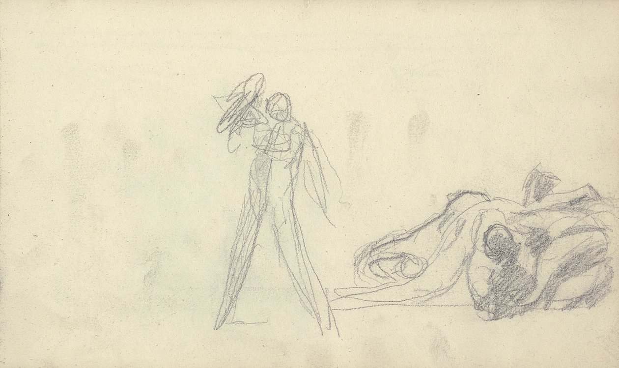 スケッチブックの描画 作： ジョージ・ロムニー
