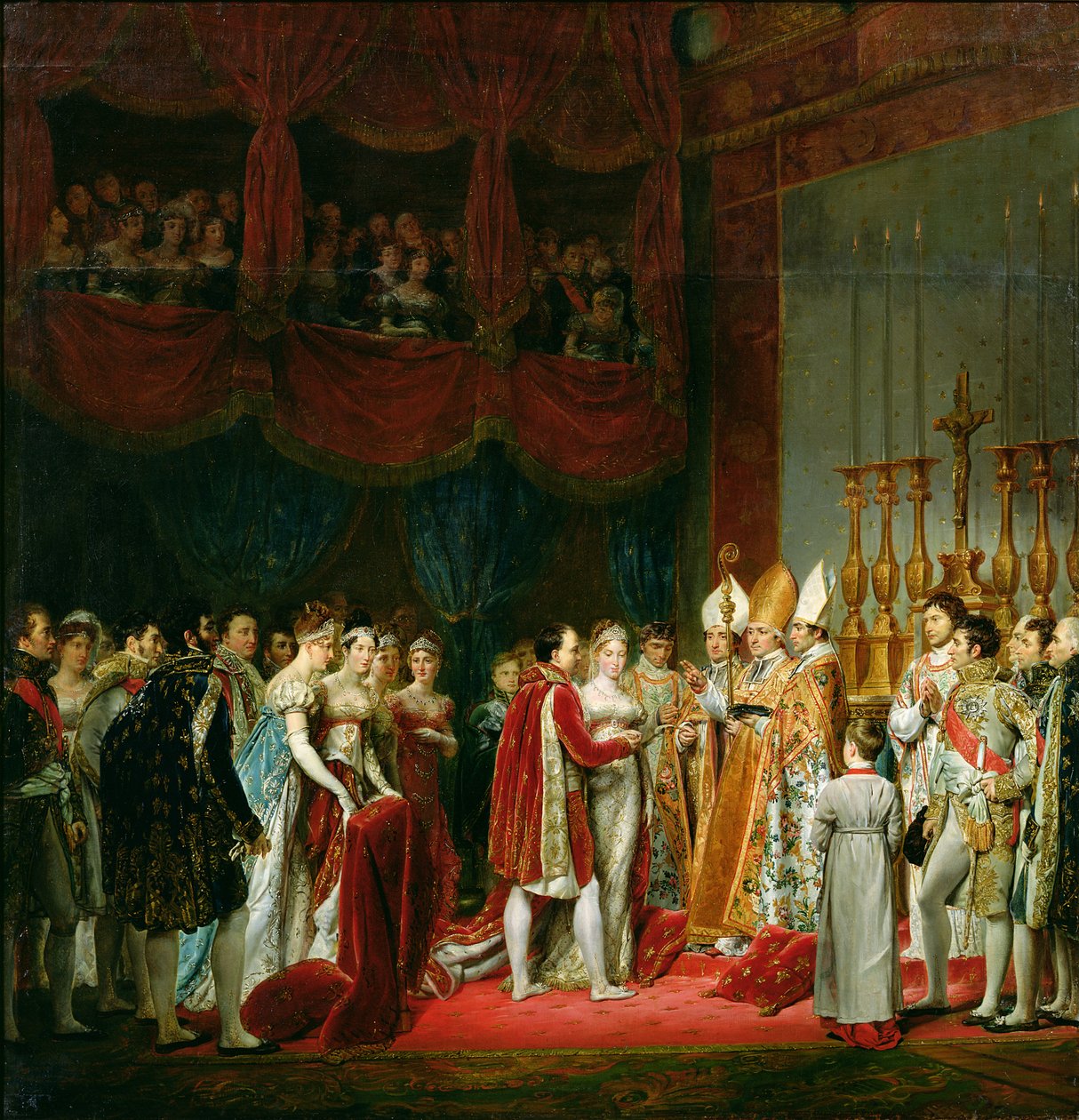 ナポレオン1世の結婚（1769-1821）とマリールイーズ（1791-1847）オーストリアの大公爵、1810年1818年4月2日 作： ジョルジュ・ルージュ