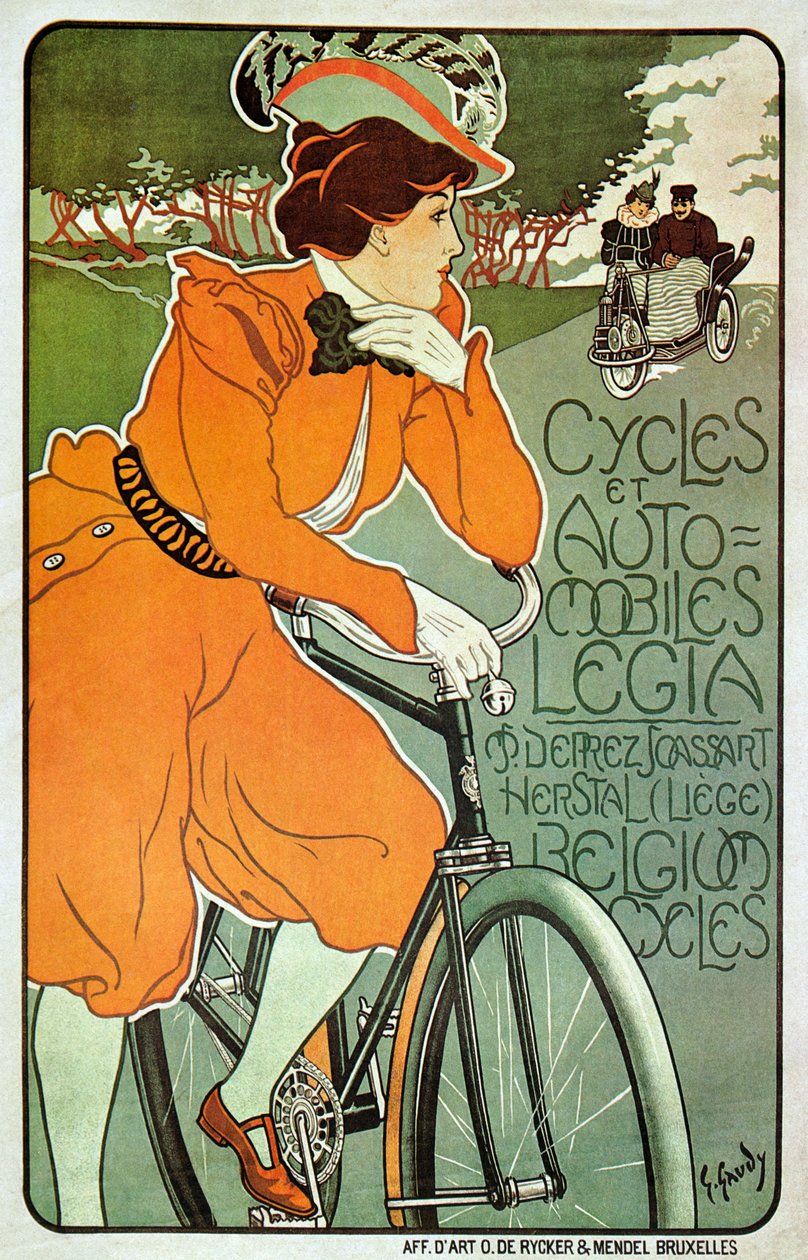 Legia bicyclesの広告ポスター（ベルギー、Liege 作： ジョルジュ・ゴーディ