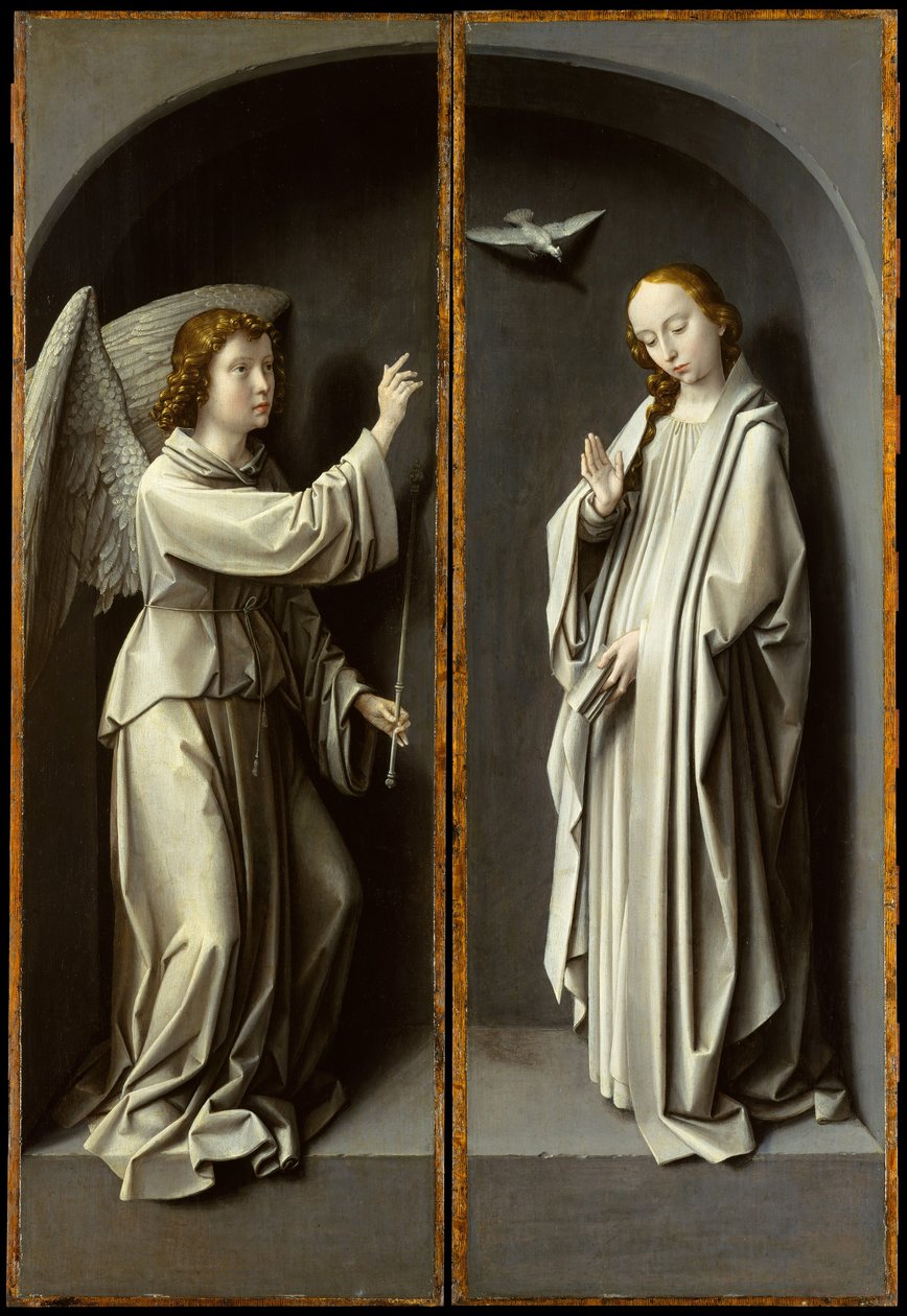 大天使ガブリエル、処女受胎告知、ca。 1510。 作： ジェラルド・デイビッド