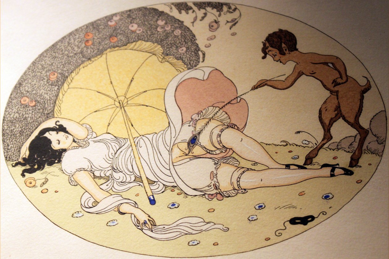 エロトポリスパリで1925年に「エロスの喜び」というタイトルで出版された水彩画のシリーズ 作： ゲルダ・マリー・フレデリケ・ウェゲナー
