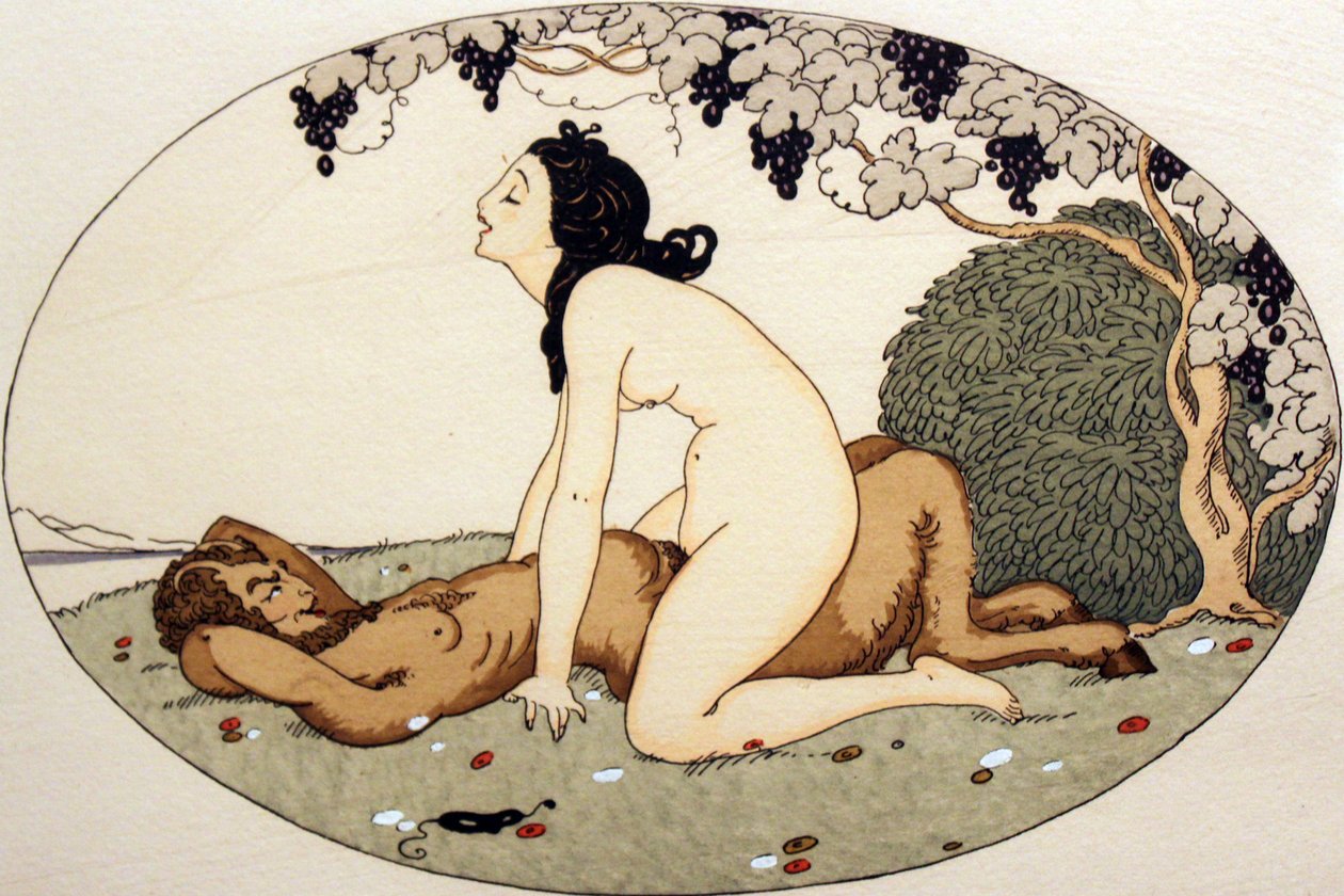 水彩画のシリーズ。1925年にエロトポリスパリのLes Delassements d&39;Erosというタイトルで出版されました 作： ゲルダ・マリー・フレデリケ・ウェゲナー