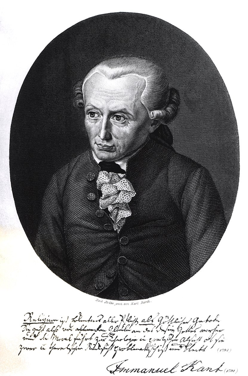 エマニュエル・カントの肖像（1724-1804） 作： ドイツ語学校