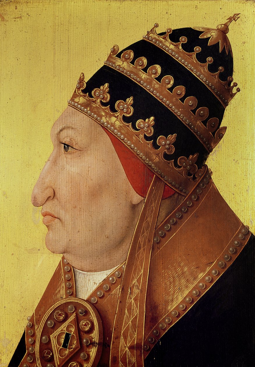 ロドリゴ・ボルジアの肖像（1431-1503）教皇アレクサンドル6世 作： ドイツ語学校
