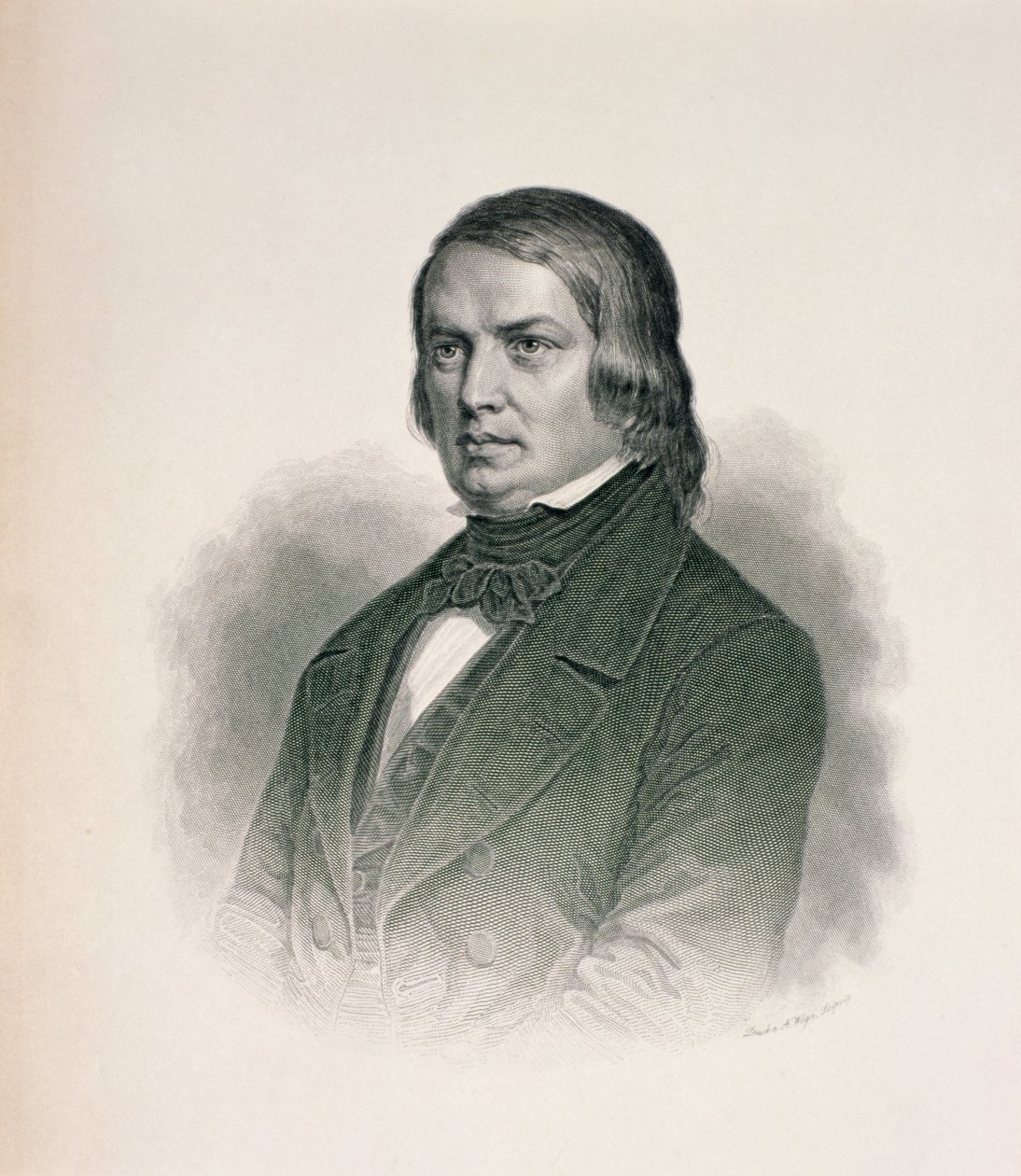 ロバート・シューマンの肖像（1810-56） 作： ドイツ語学校