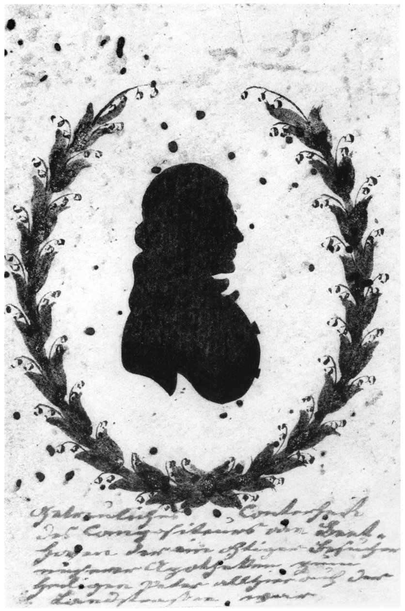 ルートヴィヒヴァンベートーベン（1770-1827）のシルエット 作： ドイツ語学校