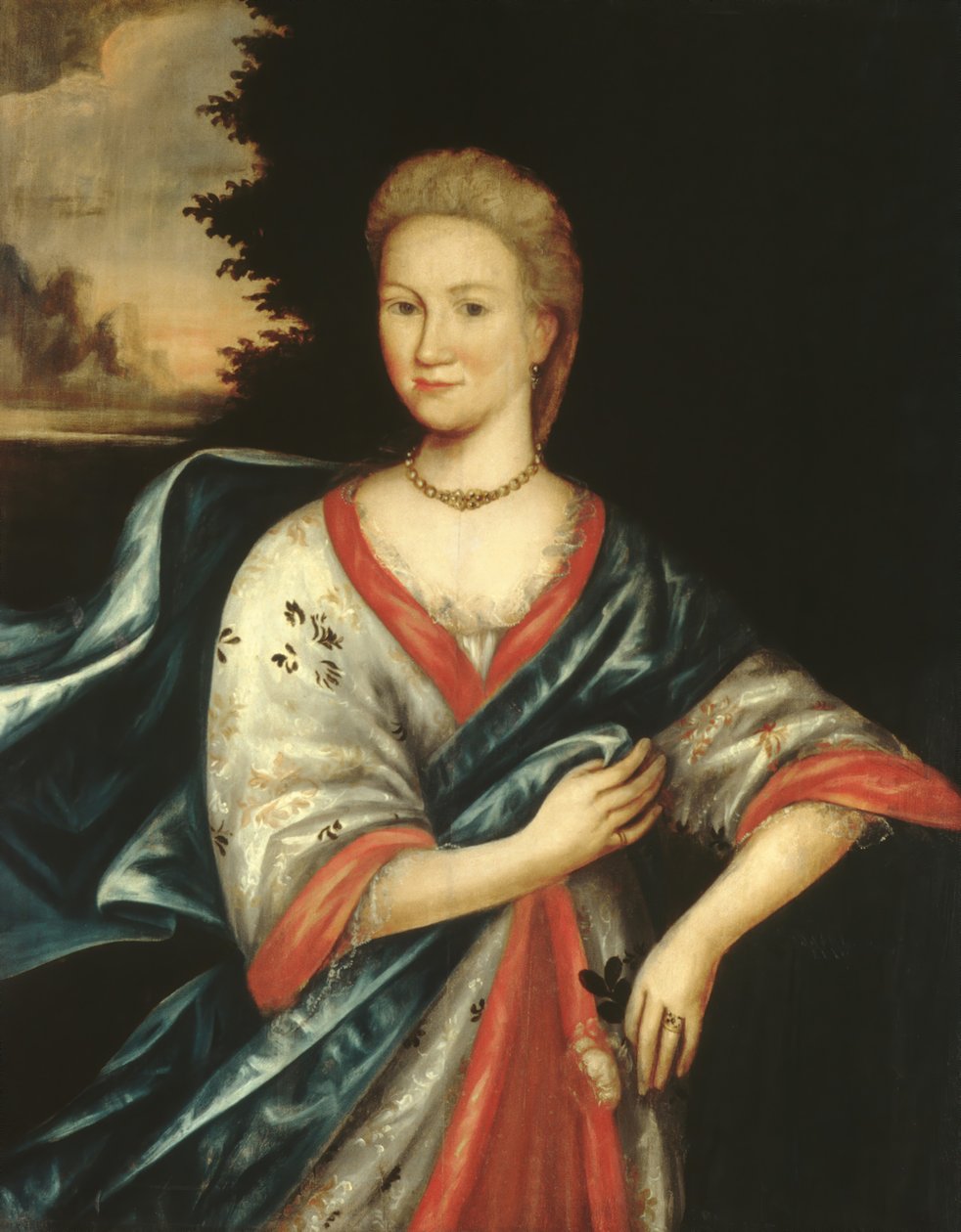 婦人の肖像、ca。 1710年。 作： ゲリット・デュイキンク