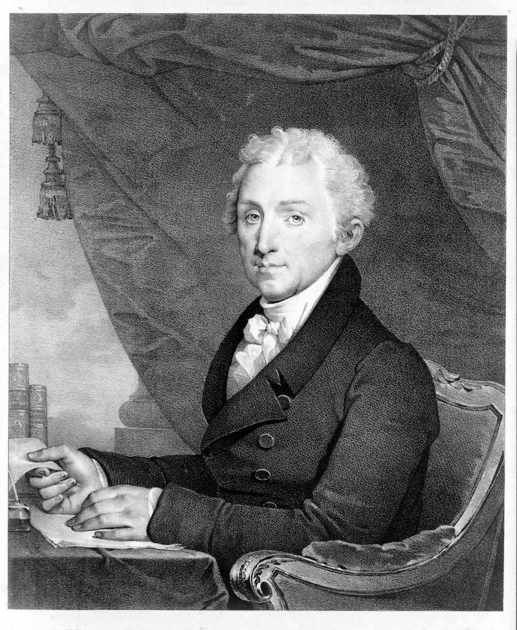 ジェームズモンローの肖像、パブ。 1828 作： ギルバート・スチュアート
