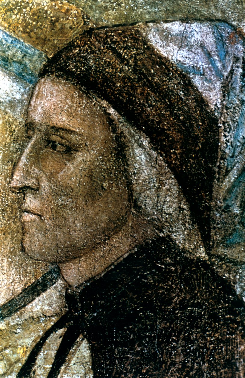 ダンテアリギエーリの肖像、c1287-1337 作： ジョット・ディ・ボンドーネ