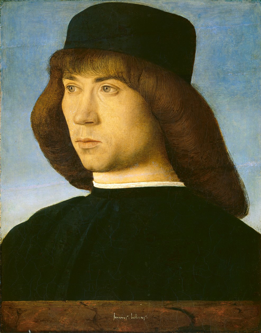 若い男の肖像、1490年頃 作： ジョバンニ・ベリーニ