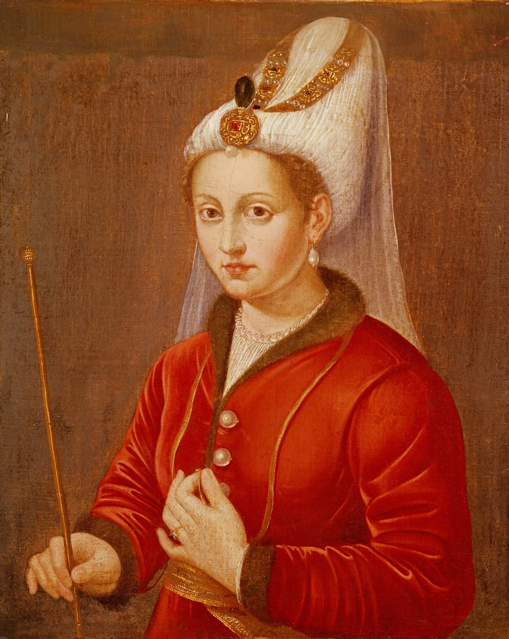 キプロスの女王、1470年頃のキャサリンコルナロと推定される肖像画 作： ジョバンニ・ベリーニ