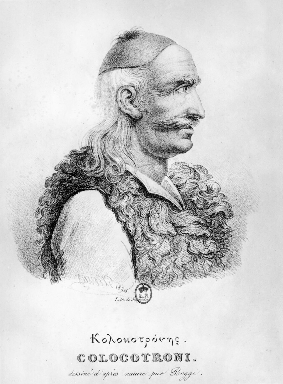 アロイスセネフェルダー（1771-1834）1826によって彫刻されたセオドアコロコトロニス（1770-1843） 作： ジョバンニ・ボッジ