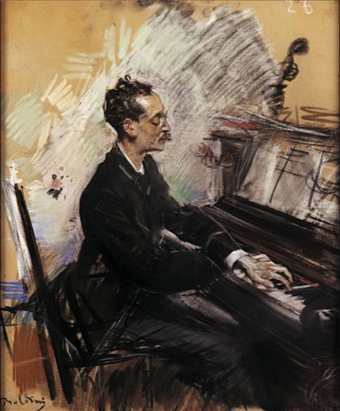 A.レイ・コーラコンDeutsch：Der Pianist A. Rey ColaconPolski：Pianist A. Rey Colacon 作： ジョバンニ・ボルディーニ