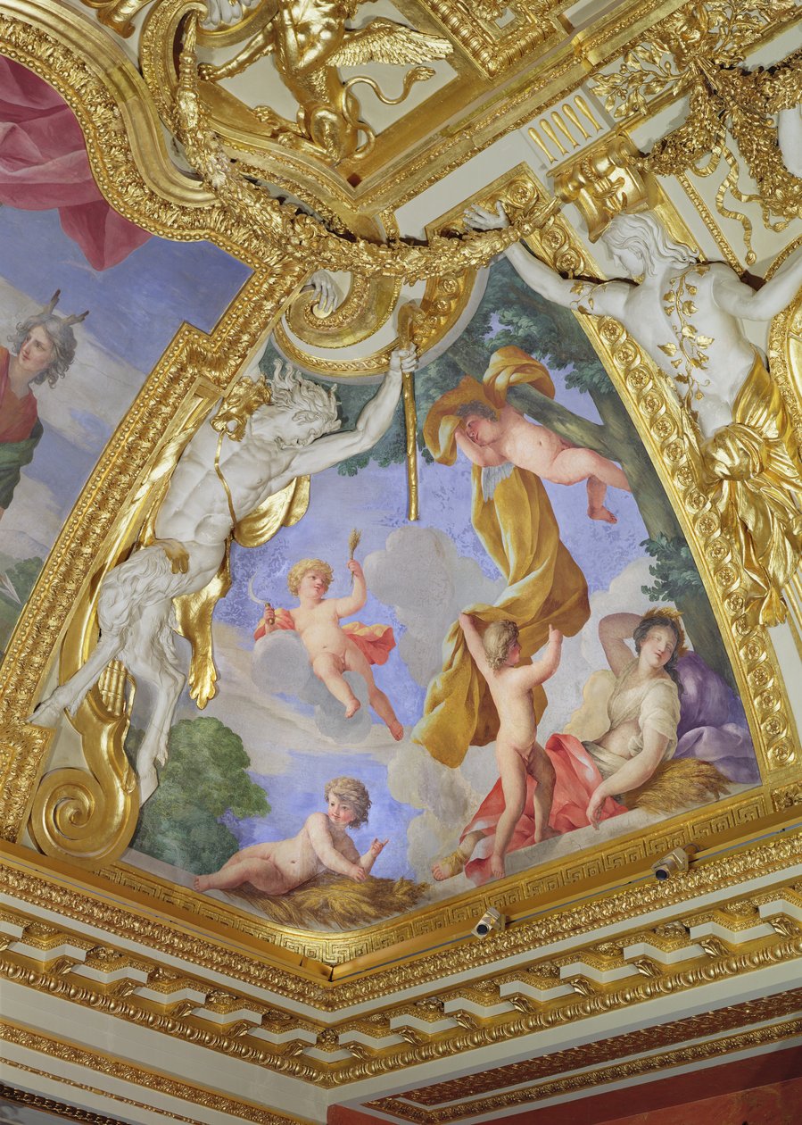 夏の寓意、1655-58（壁画） 作： ジョヴァンニ・フランチェスコ・ロマネリ