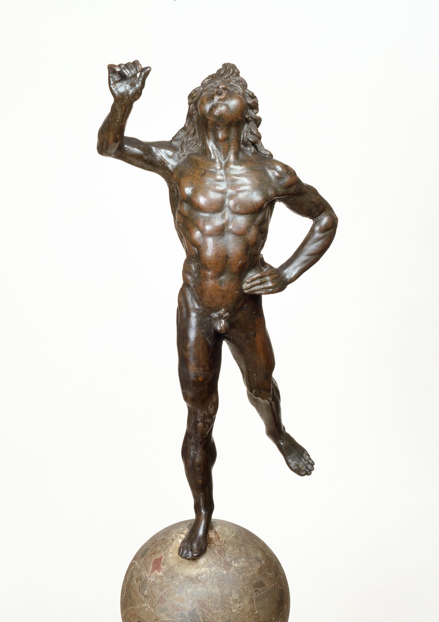 Mercury Takeing Flight、1515年頃（銅合金、角礫岩、木材） 作： ジョヴァンニ・フランチェスコ・ルスティチ