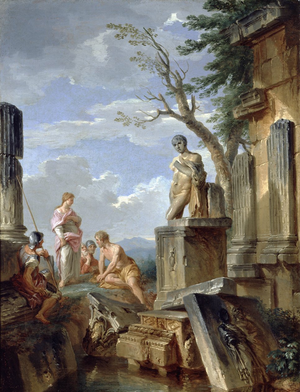 シビルと他の人物のいる遺跡、c.1720 作： ジョバンニ・パオロ・パニーニ