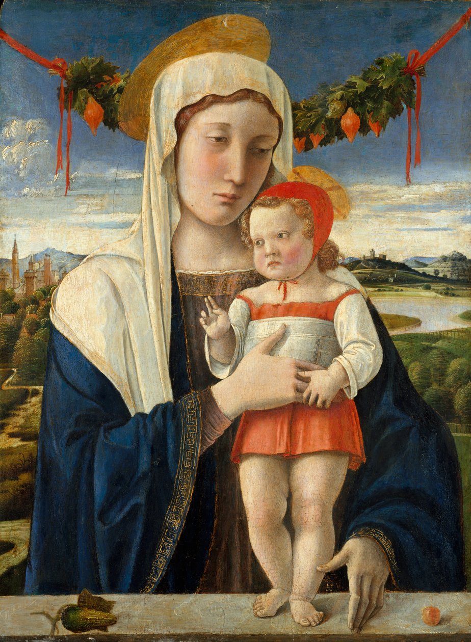マドンナと子供、ca。 1470。 作： ジョバンニ・ベリーニ