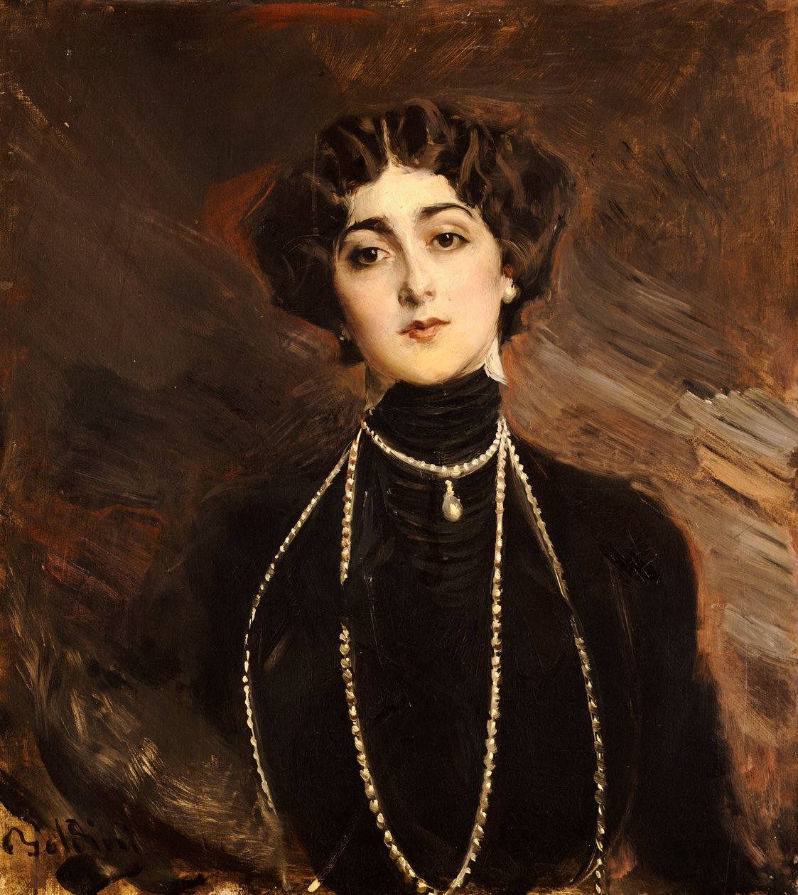 リナ・カバリエリの肖像、1901年頃 作： ジョバンニ・ボルディーニ