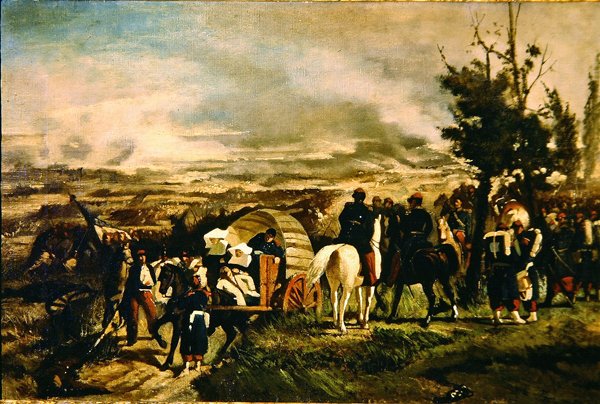 マゼンタの戦い、1860 作： ジョバンニ・ファットーリ
