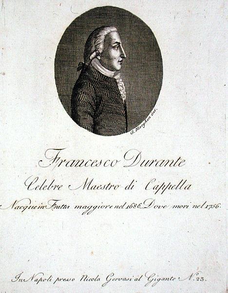 フランチェスコ・デュランテ（1686-1756）（エングレーヴィング 作： ジョバンニ・モルゲン