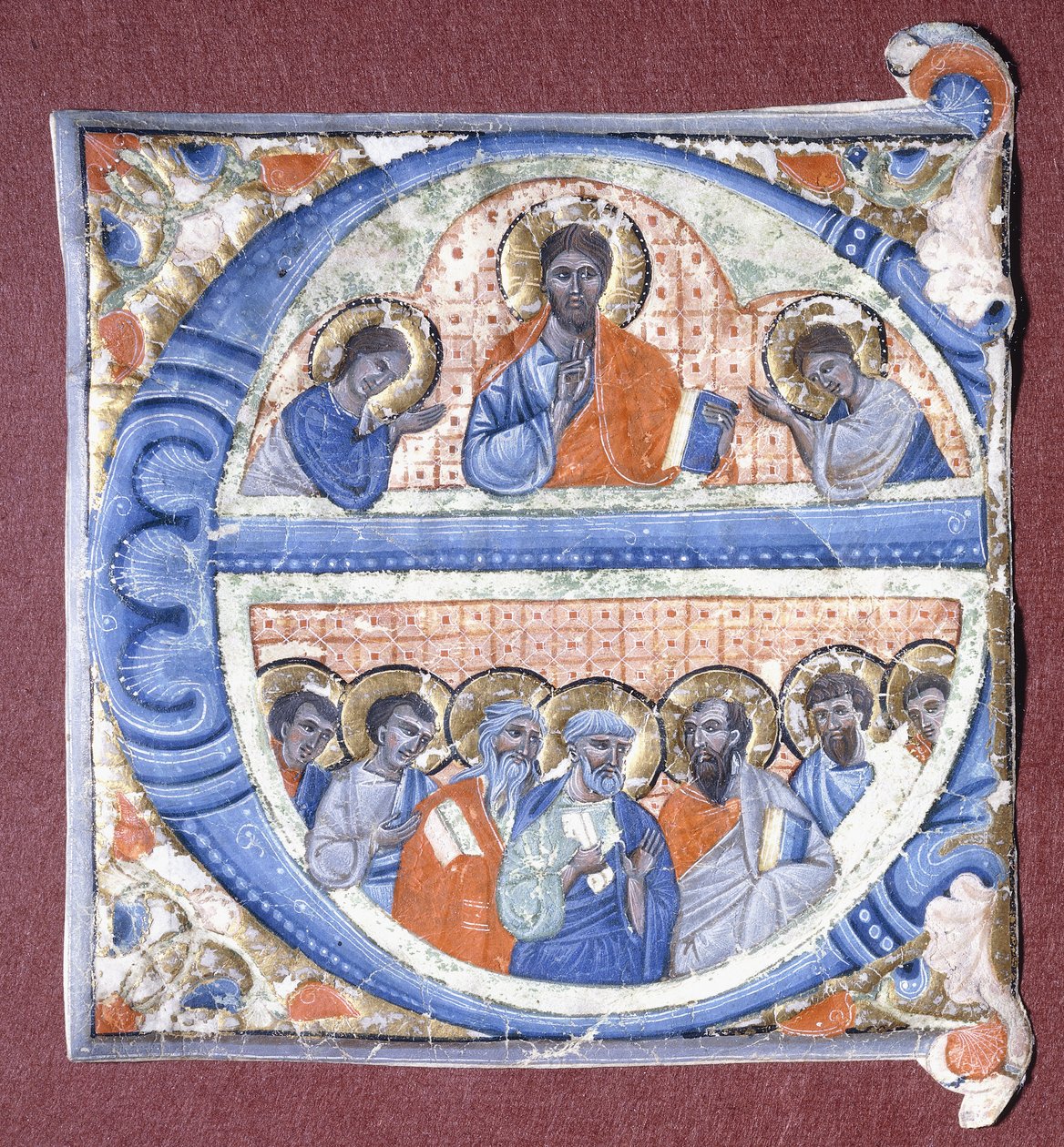 使徒たちを祝福するキリスト、c.1260-1270 作： ジョバンニダガイバナ