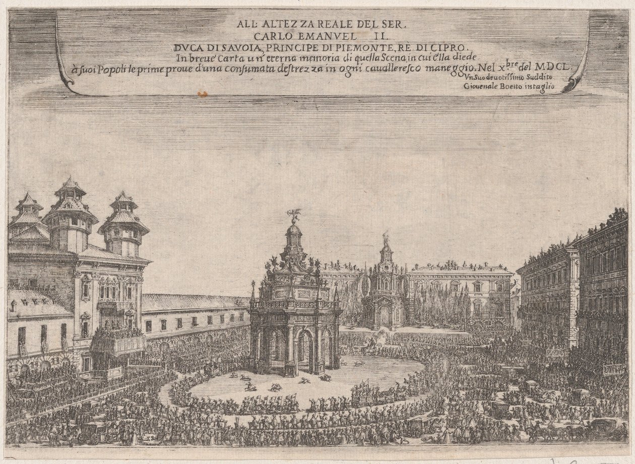 トリノの祭典、1650 年 10 月、1650 年。 作： Giovenale Boetto