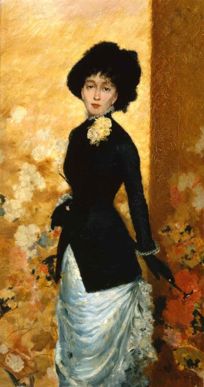 女性の肖像画、1880 作： ジュゼッペ・ド・ニッティス