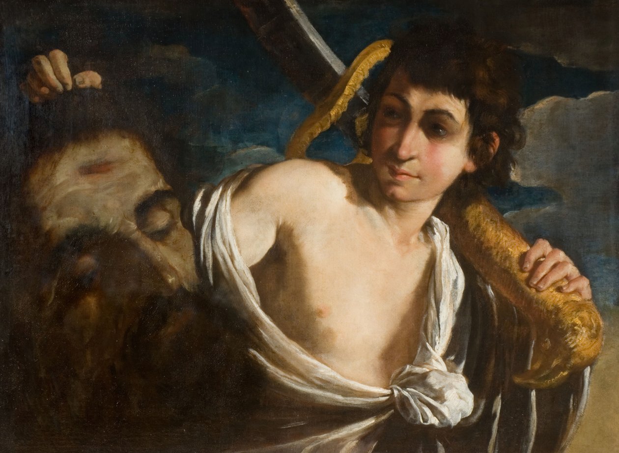 ゴリアテの頭を持つダビデ、1630-1660年。 作： ジュゼッペ・カレッティ