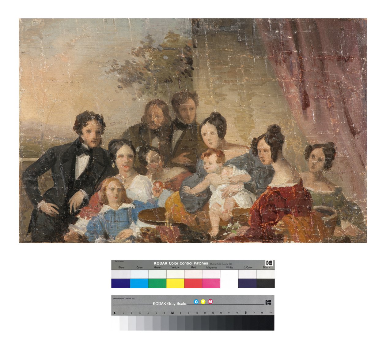シニガリア家、スケッチ、1840年代 作： ジュゼッペ・トミンズ