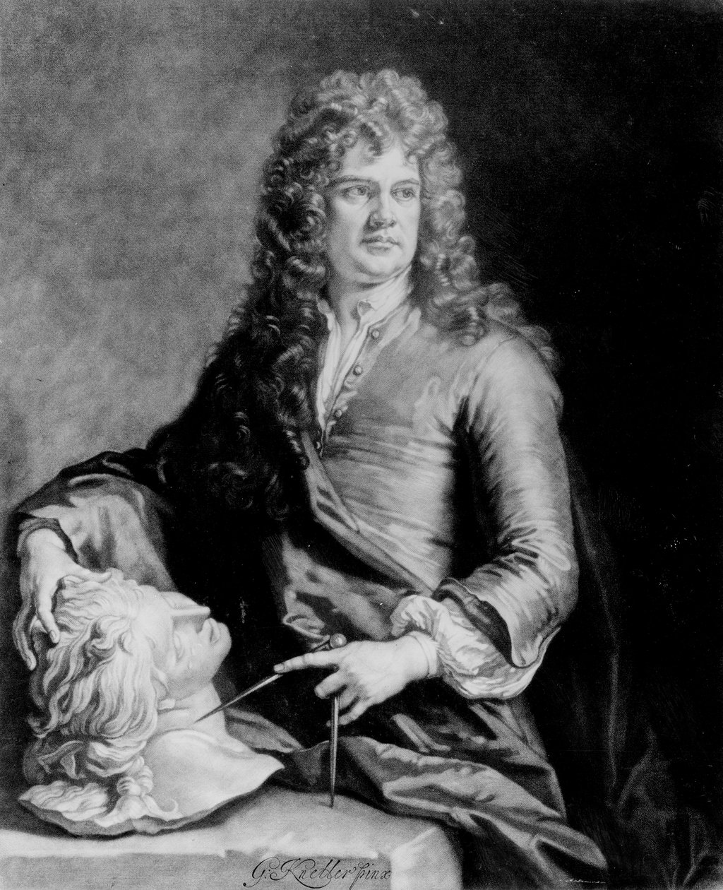 グリンリングギボンズ（1648〜1721年）、J。スミスの彫刻 作： ゴッドフリー・ネラー