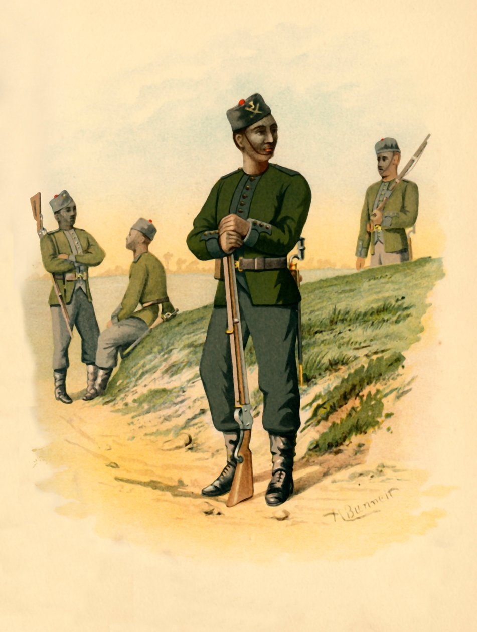 3番目のGorkhas、1890年。 作： ゴッドフリー・ダグラス・ジャイルズ