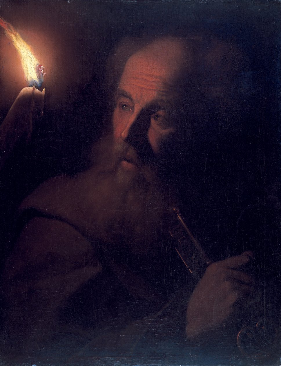 St Peter by Candlelight、c.1700-06 作： ゴッドフリード・シャルケン