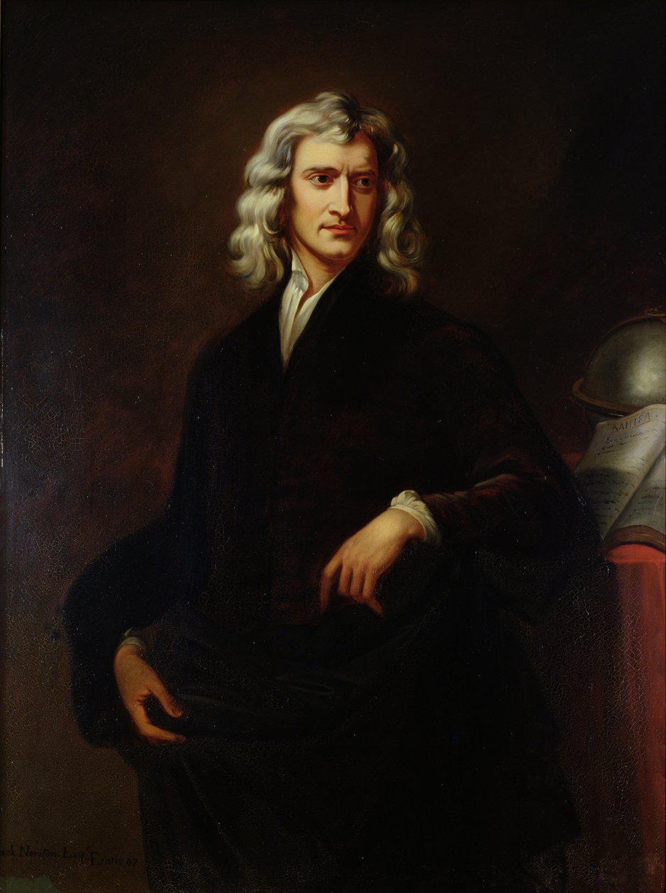 ゴッドフリーネラー卿（1646-1723）1847によるオリジナルの絵画の後のアイザックニュートン卿（1642-1727）の肖像 作： ゴールドシュミット