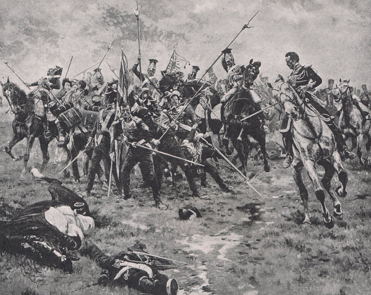 旗、アルブエラ、1811年5月16日、「陸と海のイギリスの戦い」からのイラスト、カッセル、ロンドン、c.1910から発行 作： ゴードンフレデリックブラウン