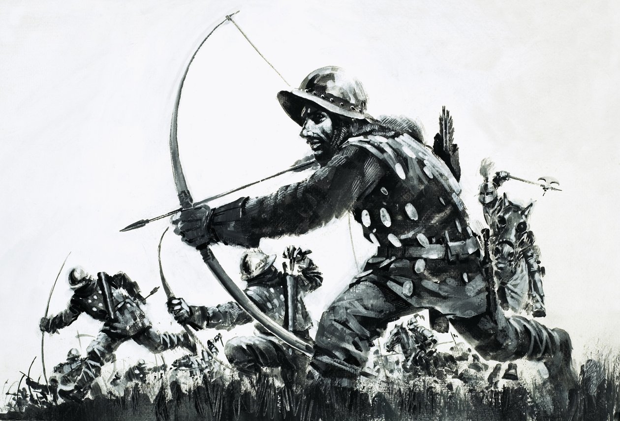 バノックバーンの戦いの弓兵たち 作： グラハム・コトン