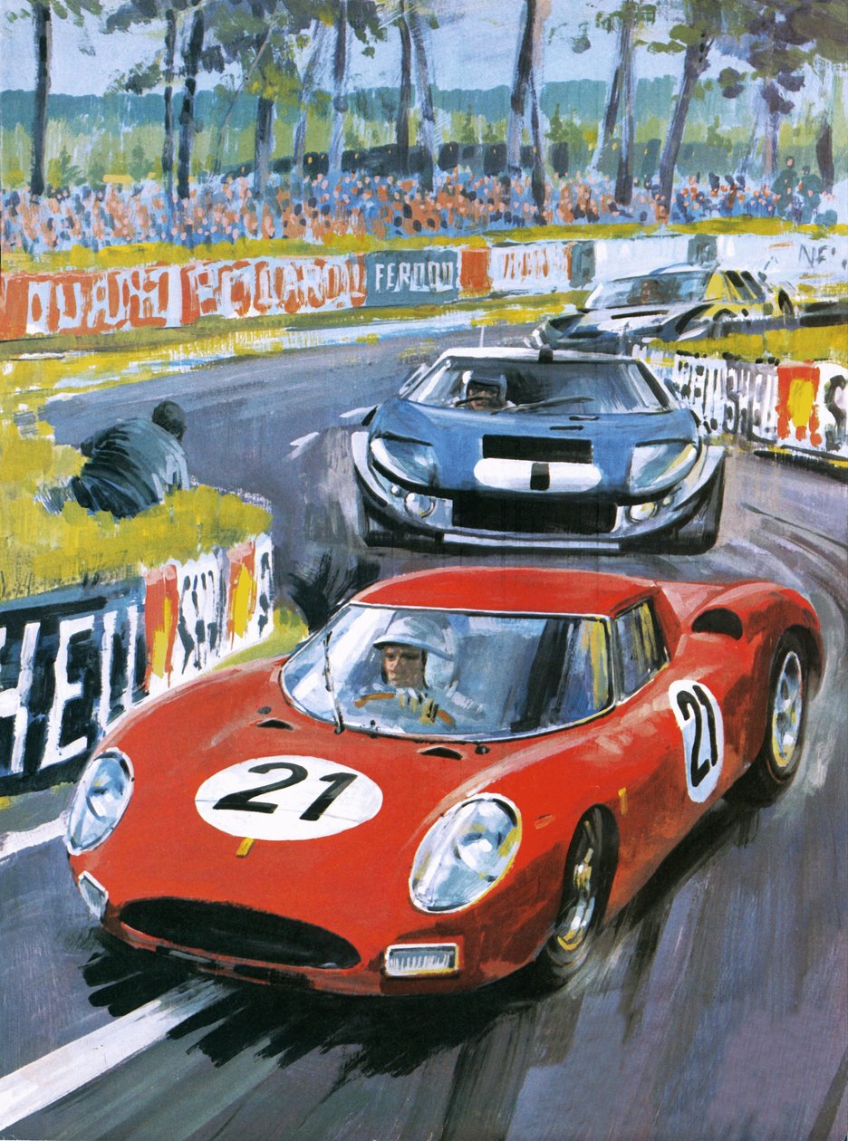 フェラーリ250LMをドライブするヨッヘン・リント 作： グラハム・コトン