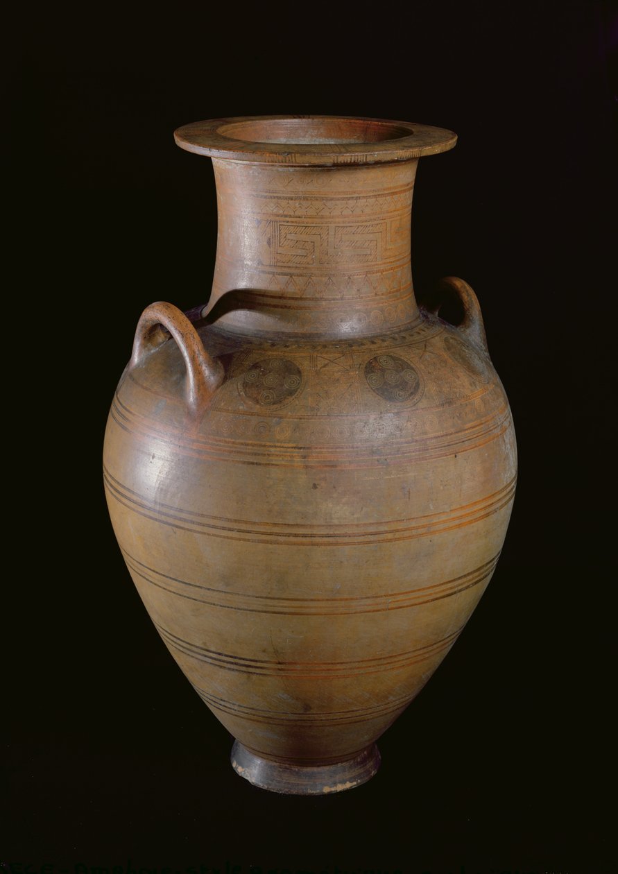 アンフォラ、紀元前750-700年頃（テラコッタ） 作： グレコローマン