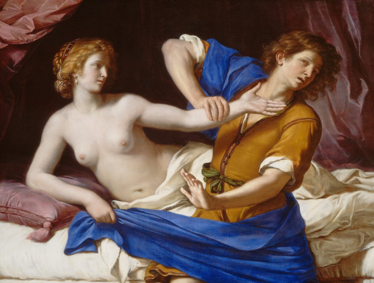 ヨセフとポティファルの妻、1649 年。 作： グエルチーノ