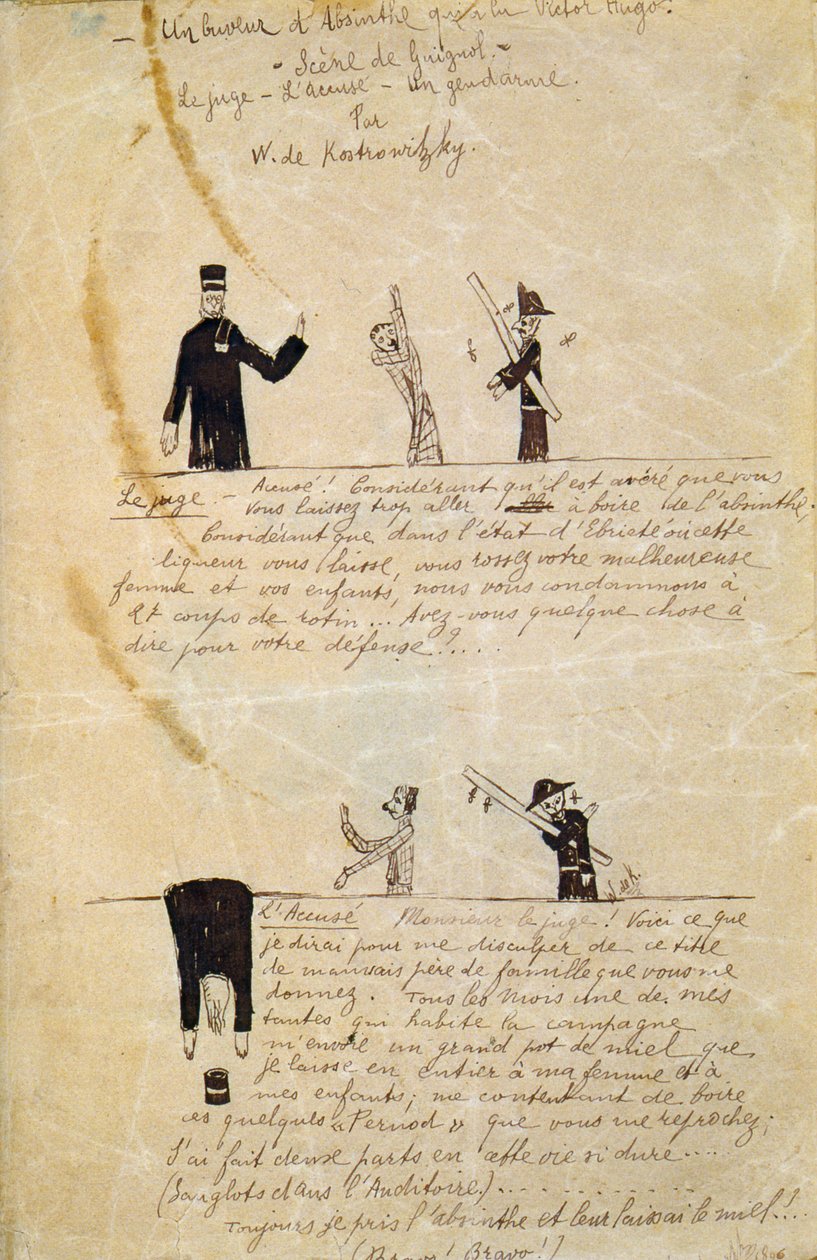 AbsintheVictor Hugo、c1895-1900。 作： ギヨーム・アポリネール